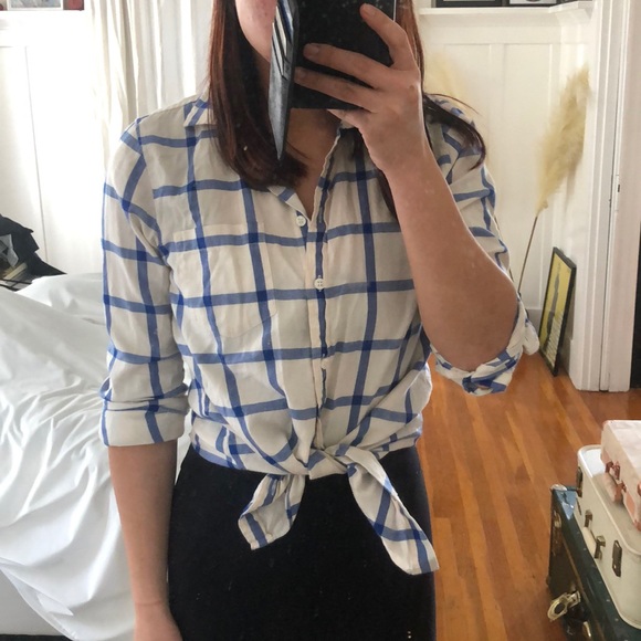 Plaid Check J.Crew Button Shirt - Picture 5 of 5